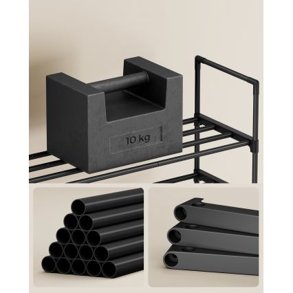 Schoenenkast ALVORO zwart