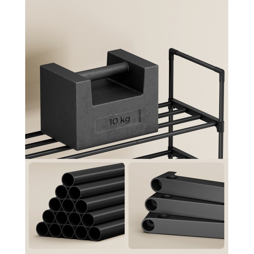 Schoenenkast ALVORO zwart