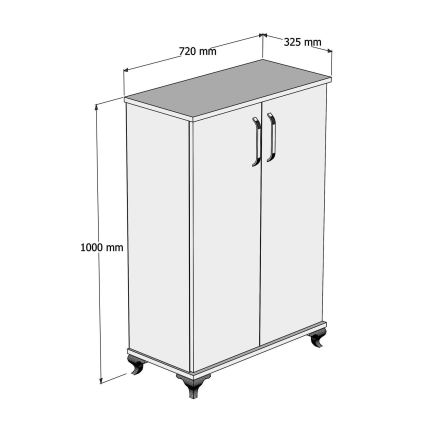 Schoenenkast ASTA 100x72 cm wit