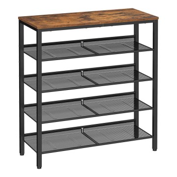 Schoenenkast DAVOR bruin/zwart