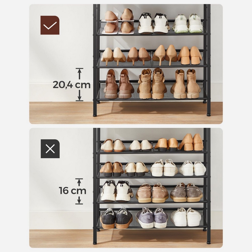 Schoenenkast DAVOR bruin/zwart