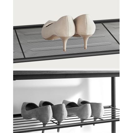 Schoenenkast DAVOR bruin/zwart