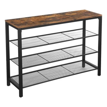 Schoenenkast DAVOR bruin/zwart