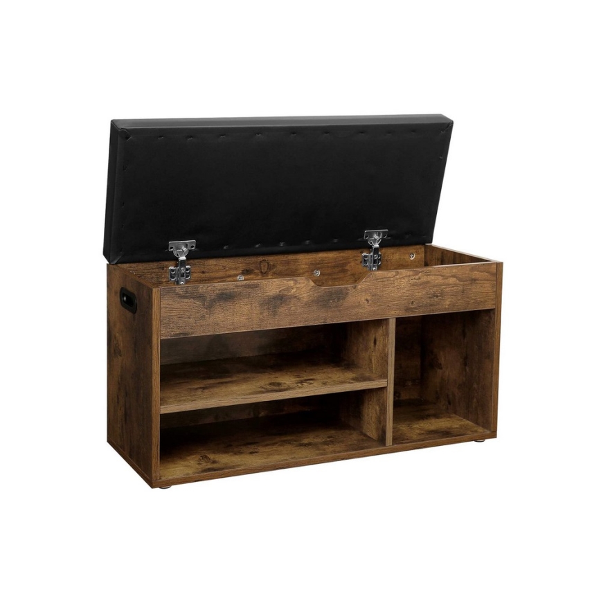 Schoenenkast DAVOR bruin/zwart