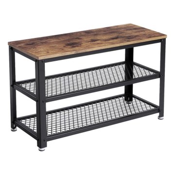 Schoenenkast DAVOR bruin/zwart