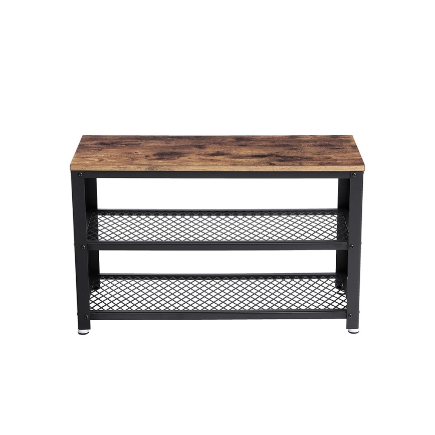 Schoenenkast DAVOR bruin/zwart