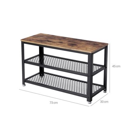 Schoenenkast DAVOR bruin/zwart