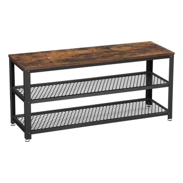 Schoenenkast DAVOR bruin/zwart