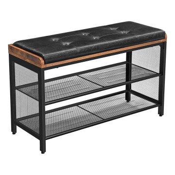 Schoenenkast DAVOR bruin/zwart