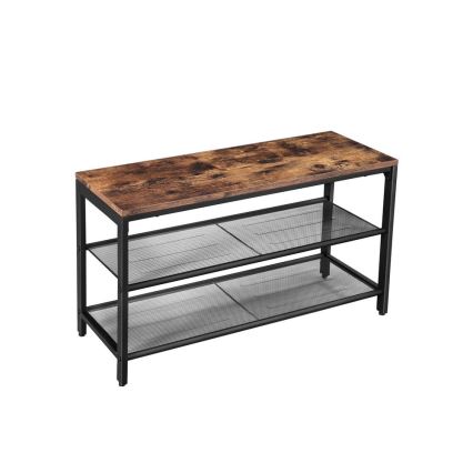 Schoenenkast DAVOR bruin/zwart
