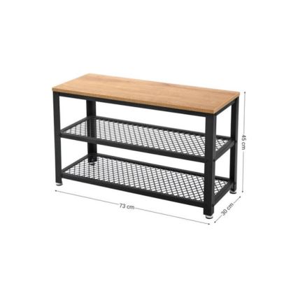 Schoenenkast DAVOR bruin/zwart