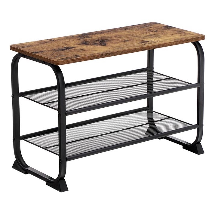 Schoenenkast DAVOR bruin/zwart