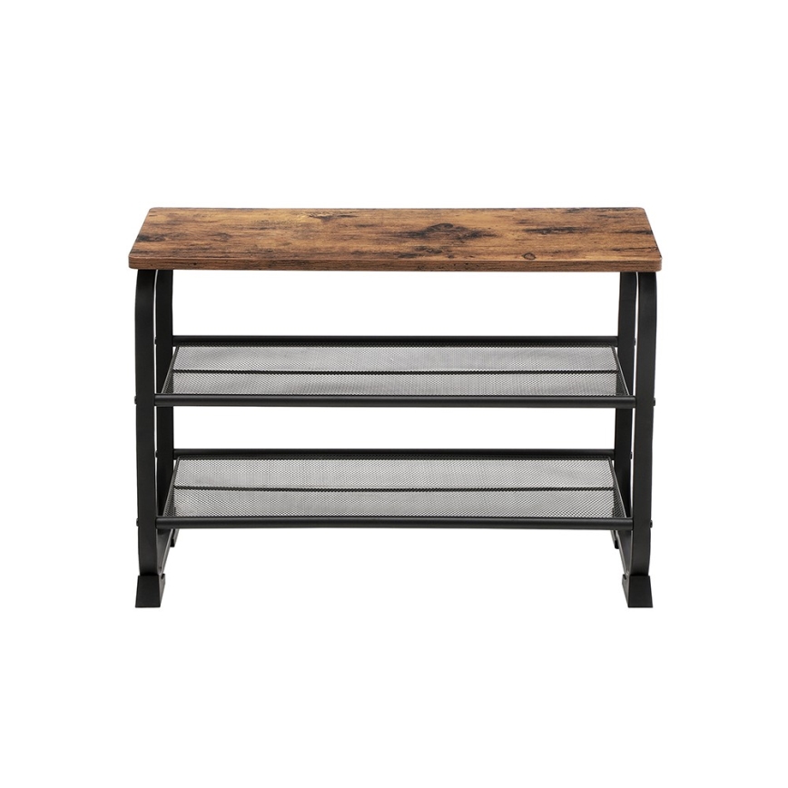 Schoenenkast DAVOR bruin/zwart