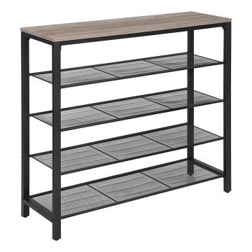 Schoenenkast DAVOR grijs/zwart