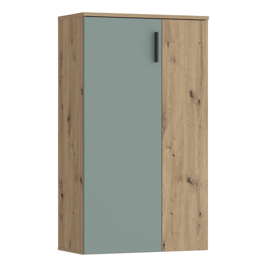 Schoenenkast ETON artisan eiken/groen