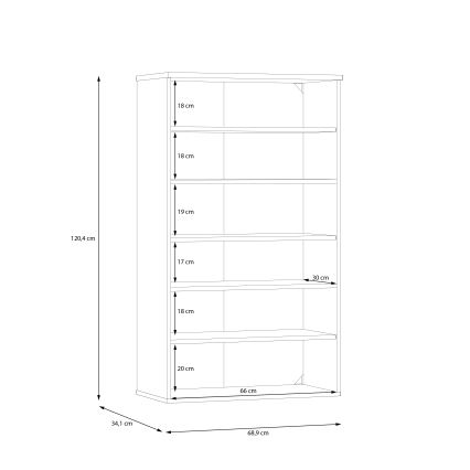 Schoenenkast ETON artisan eiken/groen