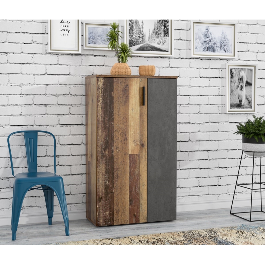 Schoenenkast ETON bruin/antraciet