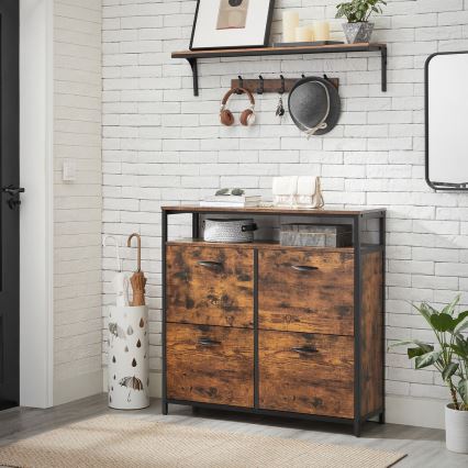Schoenenkast FIRA bruin/zwart