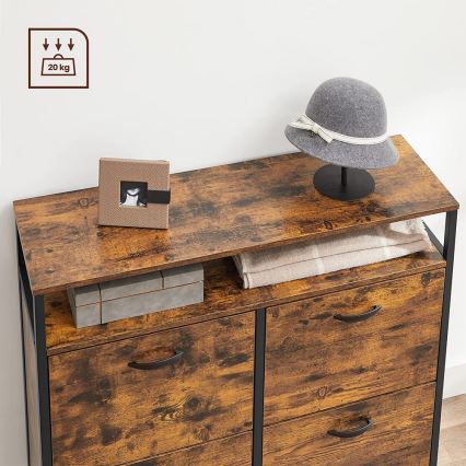 Schoenenkast FIRA bruin/zwart