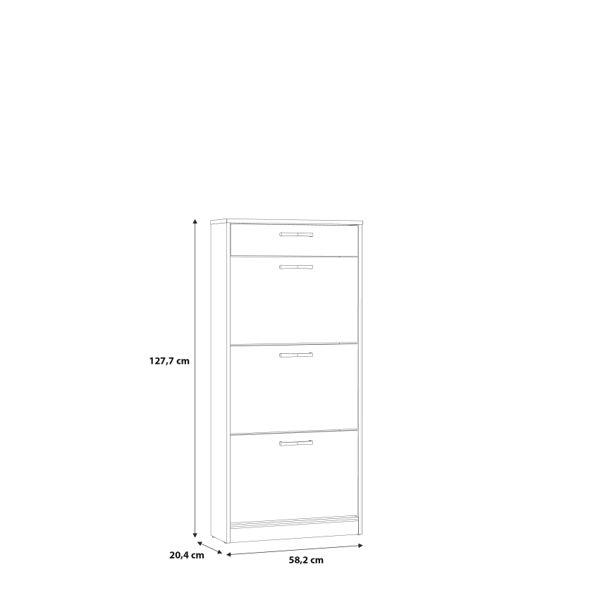 Schoenenkast KAVI artisan eiken