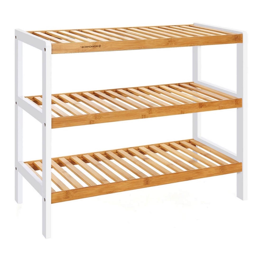 Schoenenkast MATE bruin/wit