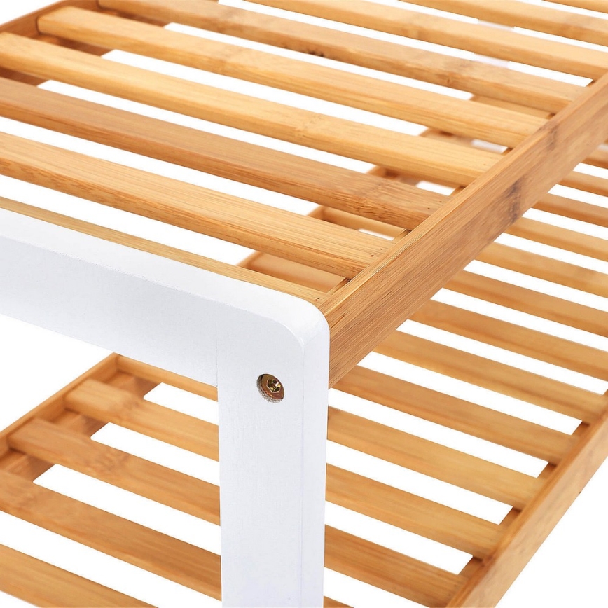 Schoenenkast MATE bruin/wit