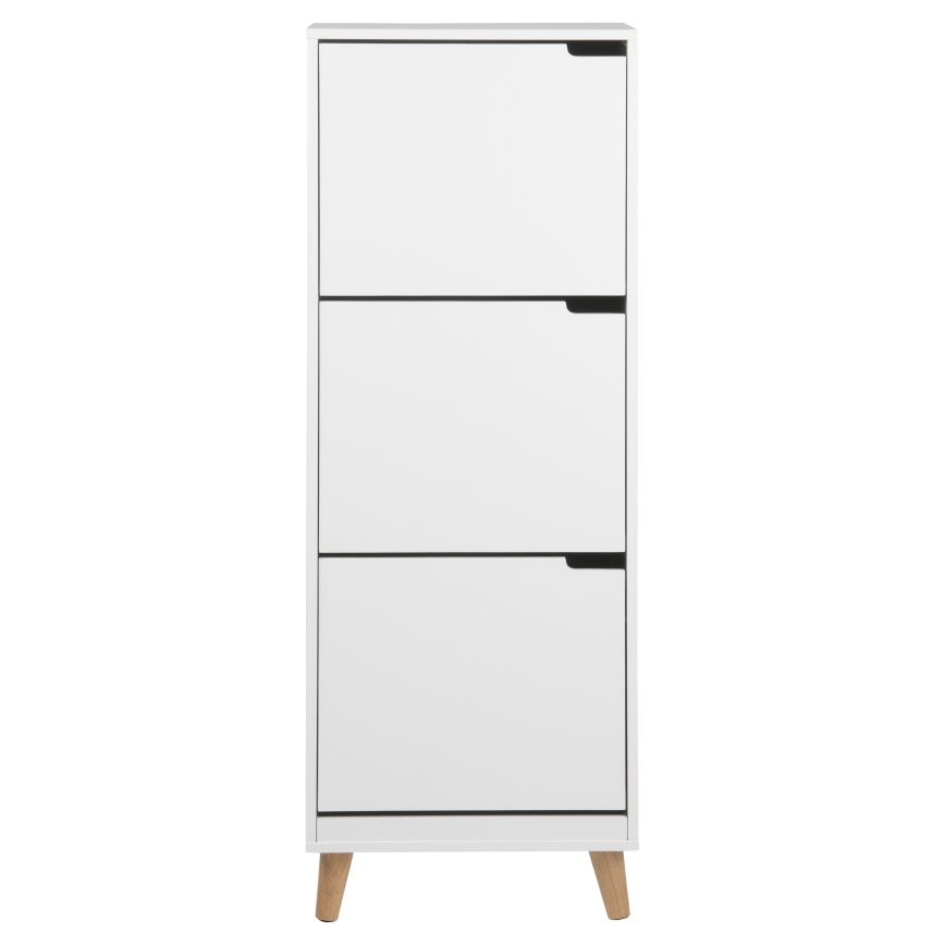 Schoenenkast met 3 lades CARLY wit
