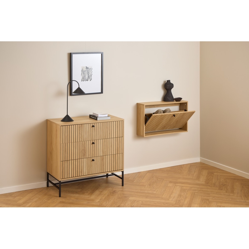 Schoenenkast OLIVIA 72x43x17 cm eiken