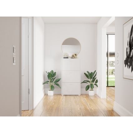 Schoenenkast PIGO 60x109x25 cm wit