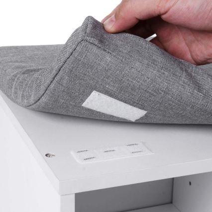 Schoenenkast VOREN wit/grijs