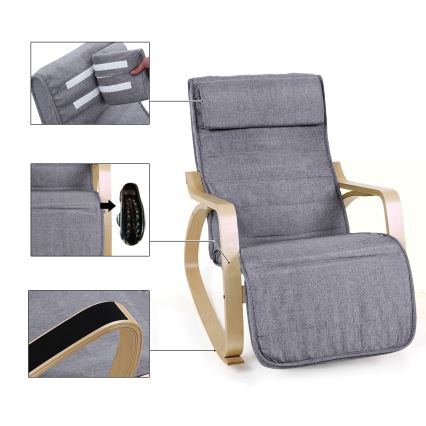 Schommelstoel RESTLY grijs