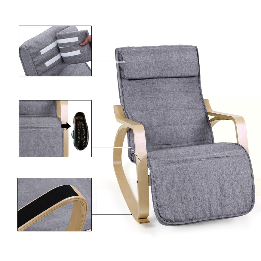 Schommelstoel RESTLY grijs