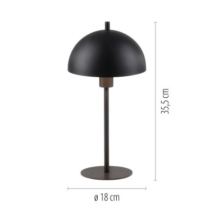Schöner Wohnen 11726-18 - Lampe de table ALI 1xE14/15W/230V noire