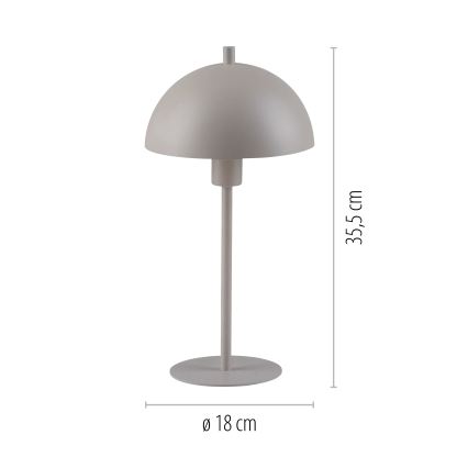 Schöner Wohnen 11726-39 - Lampe de table ALI 1xE14/15W/230V grise