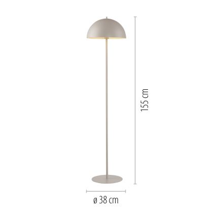 Schöner Wohnen 11727-39 - Vloerlamp ALI 1xE27/25W/230V grijs