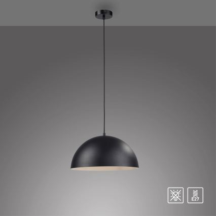 Schöner Wohnen 11728-18 - Suspension sur câble ALI 1xE27/25W/230V Ø 38 cm, noire