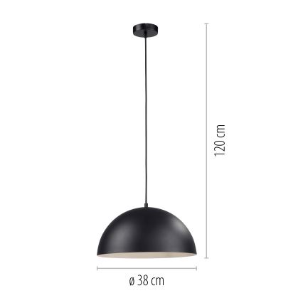 Schöner Wohnen 11728-18 - Suspension sur câble ALI 1xE27/25W/230V Ø 38 cm, noire