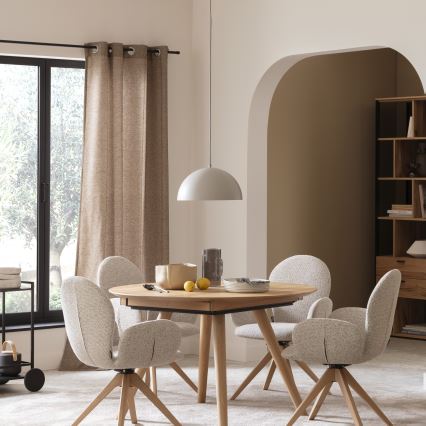 Schöner Wohnen 11728-39 - Hanglamp aan snoer ALI 1xE27/25W/230V Ø 38 cm grijs