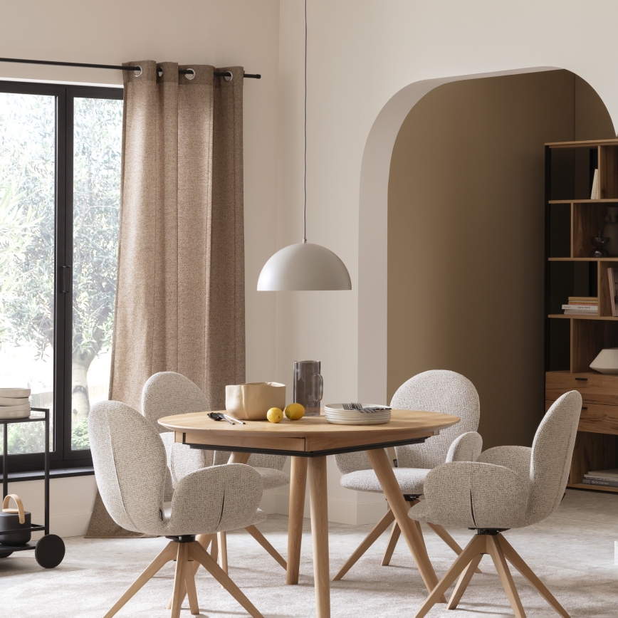 Schöner Wohnen 11728-39 - Hanglamp aan snoer ALI 1xE27/25W/230V Ø 38 cm grijs