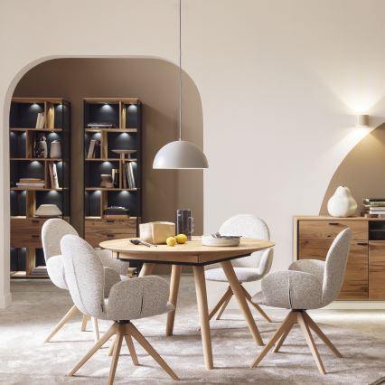 Schöner Wohnen 11728-39 - Hanglamp aan snoer ALI 1xE27/25W/230V Ø 38 cm grijs