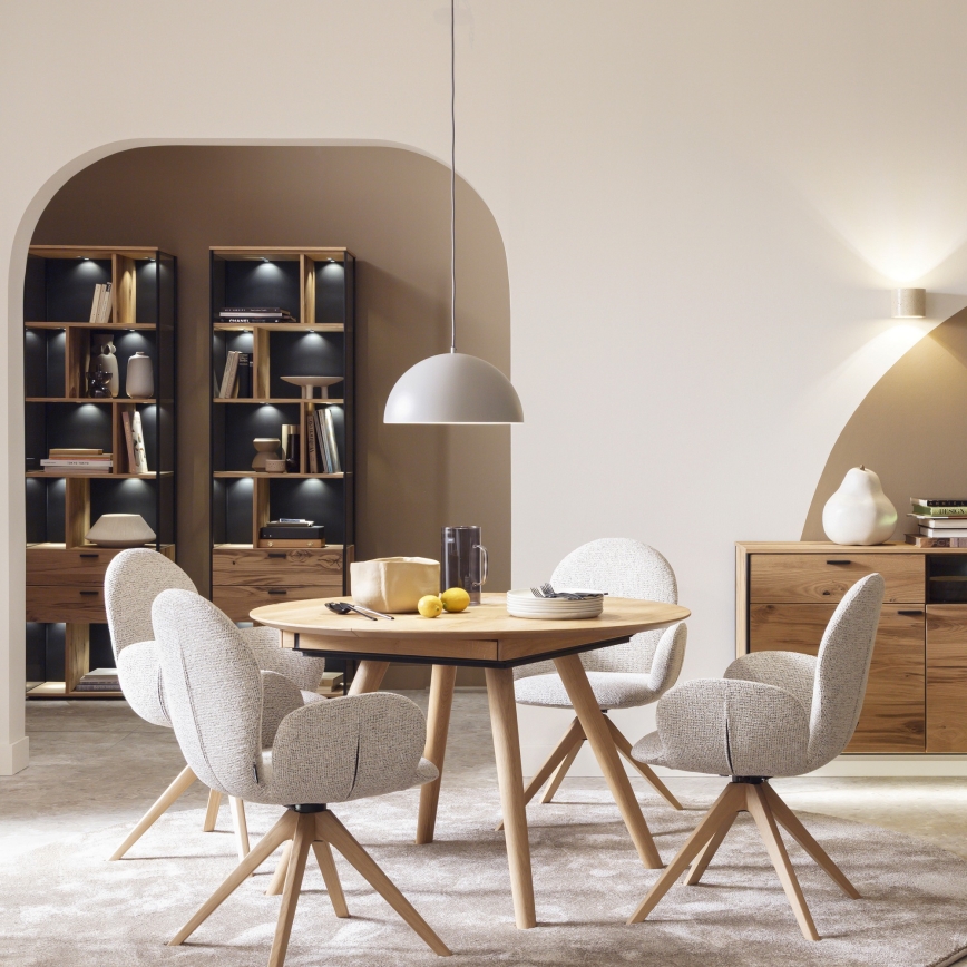 Schöner Wohnen 11728-39 - Hanglamp aan snoer ALI 1xE27/25W/230V Ø 38 cm grijs