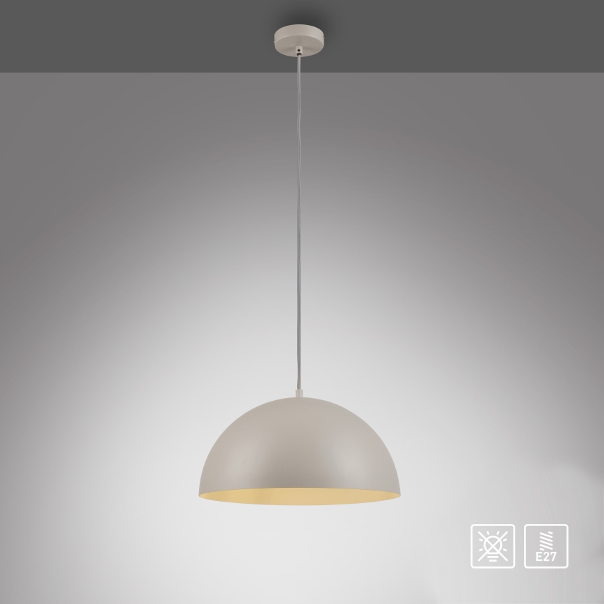 Schöner Wohnen 11728-39 - Hanglamp aan snoer ALI 1xE27/25W/230V Ø 38 cm grijs