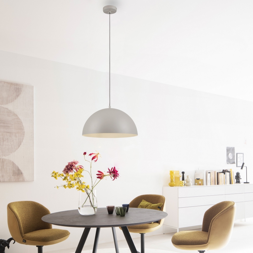 Schöner Wohnen 11728-39 - Suspension sur câble ALI 1xE27/25W/230V, Ø 38 cm, gris