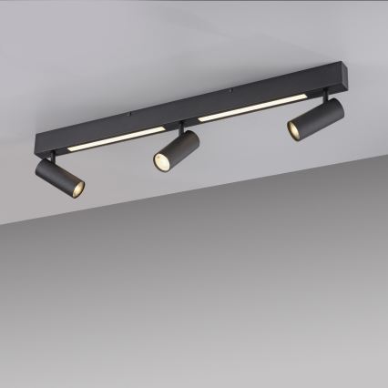 Schöner Wohnen 11794-18 - LED-spot DANTE 3xGU10/10W/230V + LED/14,4W zwart