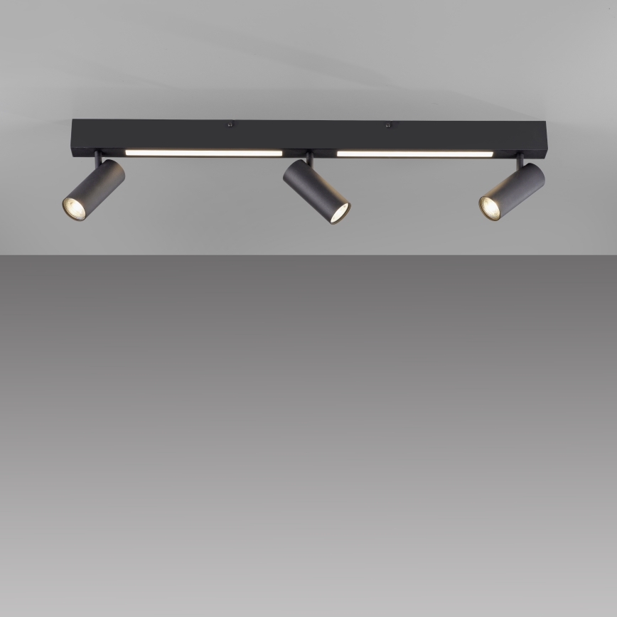 Schöner Wohnen 11794-18 - Spot LED DANTE 3xGU10/10W/230V + LED/14,4W noir