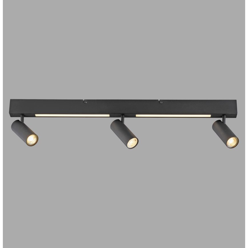 Schöner Wohnen 11794-18 - Spot LED DANTE 3xGU10/10W/230V + LED/14,4W noir