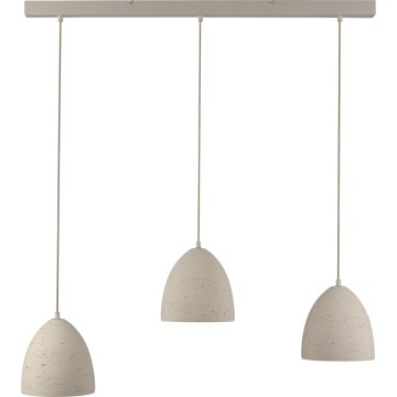 Schöner Wohnen 12541-42 - Hanglamp aan kabel TRAVENTA 3xE27/40W/230V beton