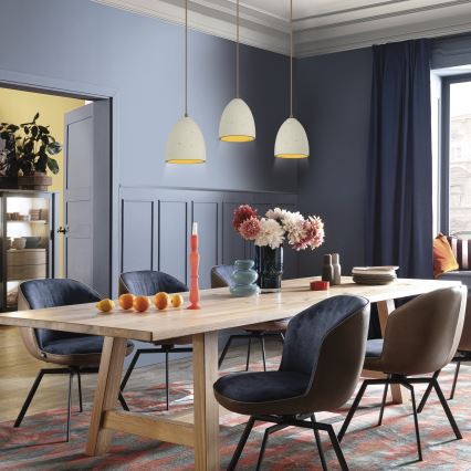 Schöner Wohnen 12541-42 - Hanglamp aan kabel TRAVENTA 3xE27/40W/230V beton