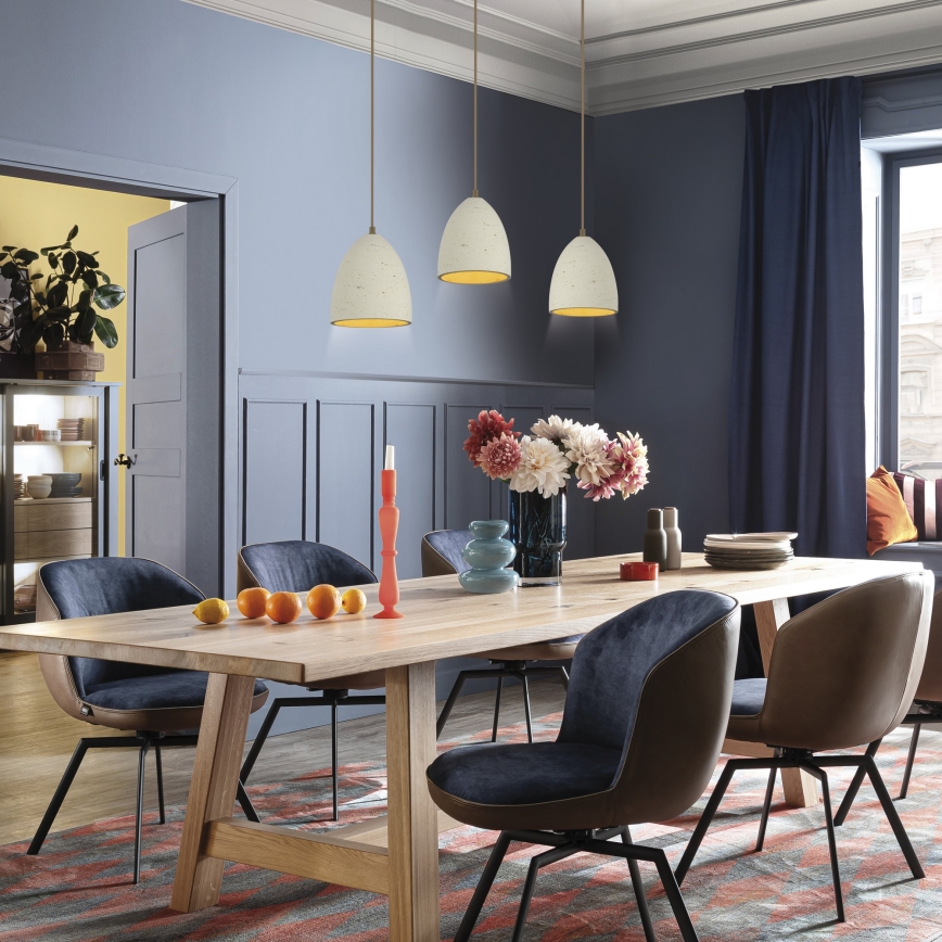 Schöner Wohnen 12541-42 - Hanglamp aan kabel TRAVENTA 3xE27/40W/230V beton