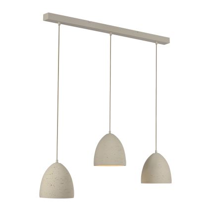 Schöner Wohnen 12541-42 - Hanglamp aan kabel TRAVENTA 3xE27/40W/230V beton